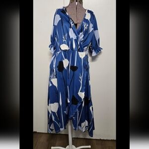 white christmas dresses Faire Indigo Women's 100% Organic Cotton Midi Tank Dress XL / Peacock main image 1